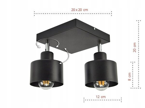 Lampa wisząca Luxolar Edison 2 -punkty światła E27 - obrazek 2