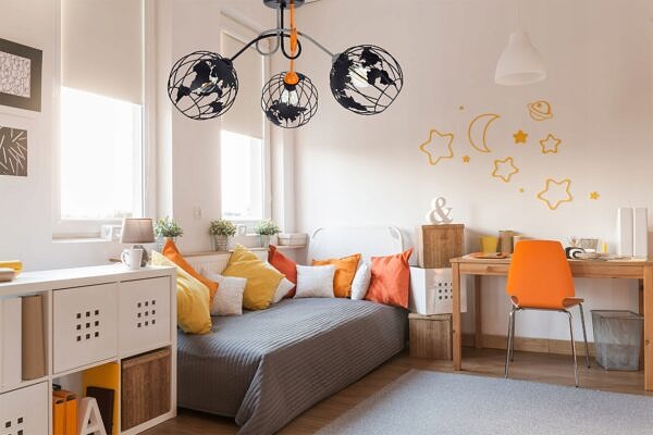 Lampa sufitowa żyrandol plafon loft globus dzieci - obrazek 2