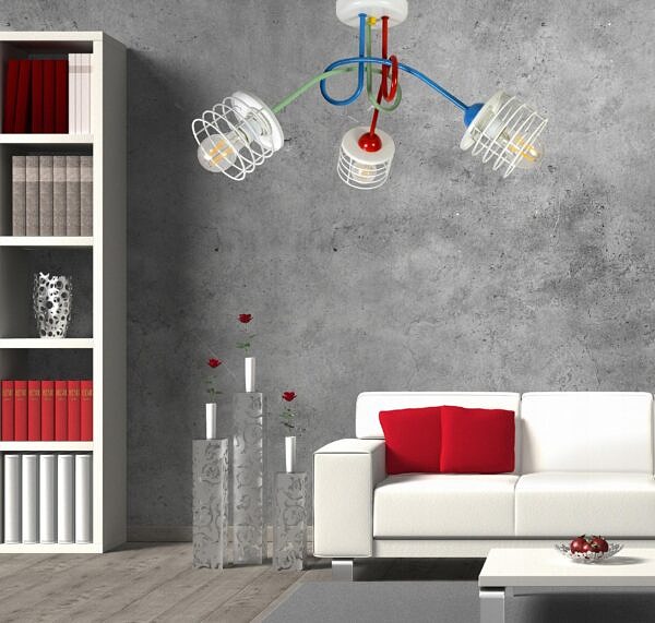 Lampa sufitowa żyrandol plafon dla dzieci kolory - obrazek 12