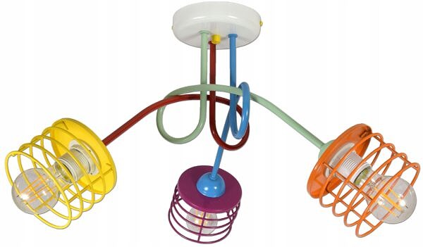 Lampa sufitowa żyrandol plafon dla dzieci kolory - obrazek 5