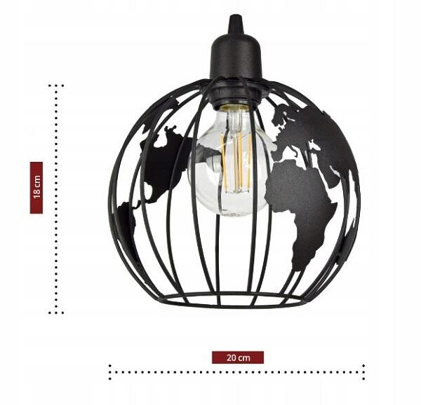 Lampa sufitowa żyrandol plafon loft globus dzieci - obrazek 3