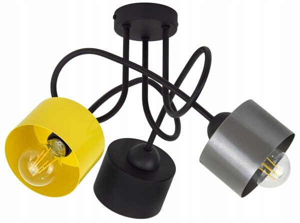 Lampa żyrandol sufitowa do pokoju dla dzieci młodzieży loft kolorowa E27 - obrazek 13
