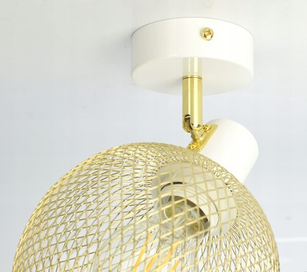 Lampa Sufitowa Żyrandol Plafon Gold Globe 488-EG1 LED E27 LED Ruchomy Klosz - obrazek 4