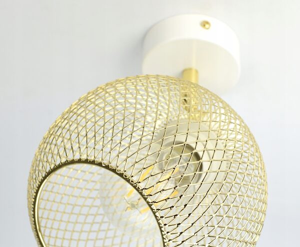 Lampa Sufitowa Żyrandol Plafon Gold Globe 488-EG1 LED E27 LED Ruchomy Klosz - obrazek 3
