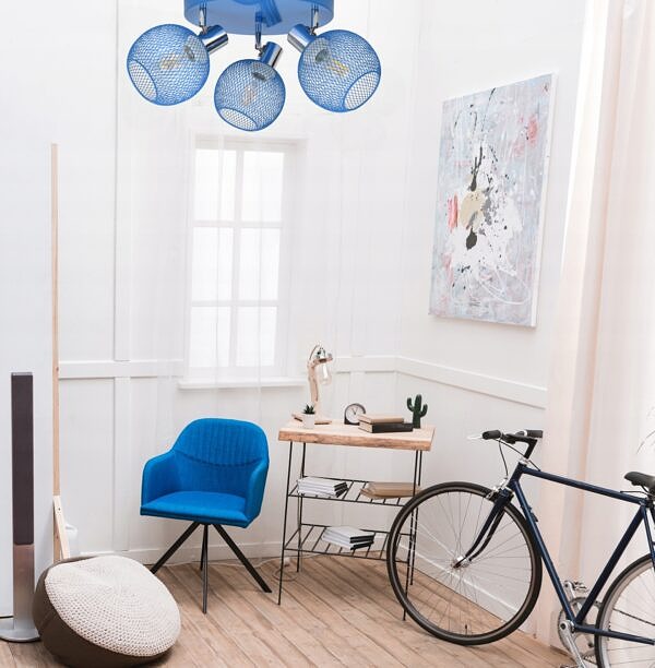 Lampa Sufitowa Żyrandol Plafon okrągły ruchome klosze dla dzieci młodzieży - obrazek 10