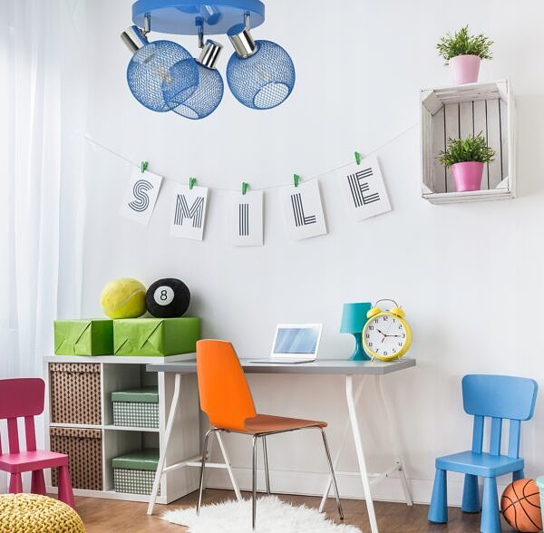 Lampa Sufitowa Żyrandol Plafon okrągły ruchome klosze dla dzieci młodzieży - obrazek 3