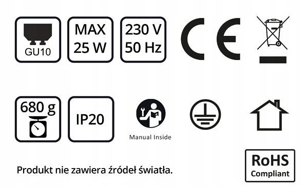 Lampa Sufitowa Natynkowa 2xGU10 LED Spot Czarna Ruchoma Reflektor Ramka - obrazek 10