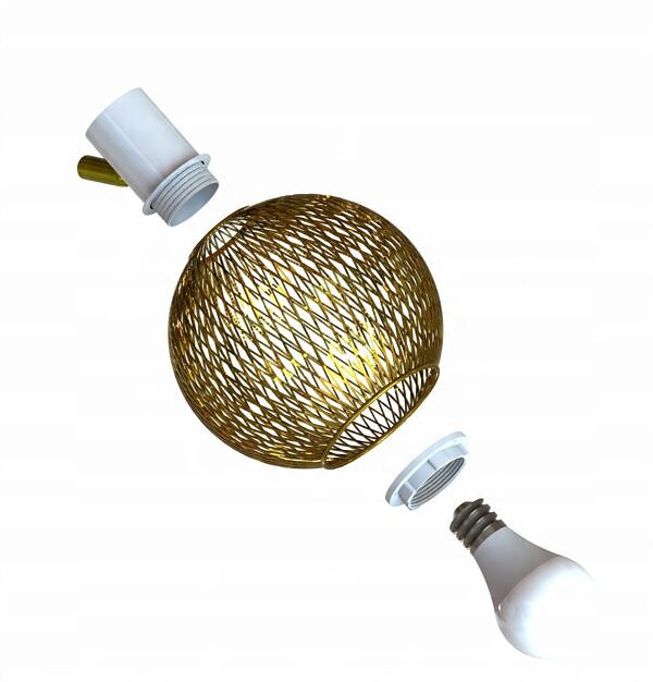 Lampa Ścienna Kinkiet Gold Globe Biała 488-KWP E27 z włącznikiem i wtyczką - obrazek 5