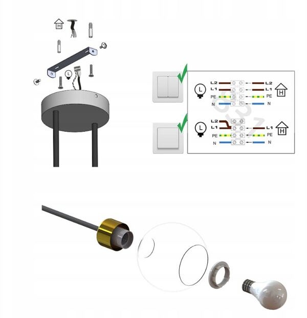 Lampa żyrandol dla dzieci Globus kula ziemska Loft Młodzieżowa Nowoczesna - obrazek 4