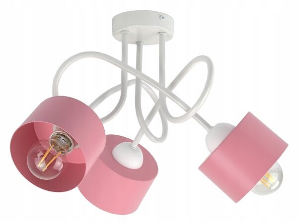 ŻYRANDOL LAMPA WISZĄCA SUFITOWA DO POKOJU DZIEWCZYNKI DZIECKA BIAŁA RÓŻOWA - obrazek 11