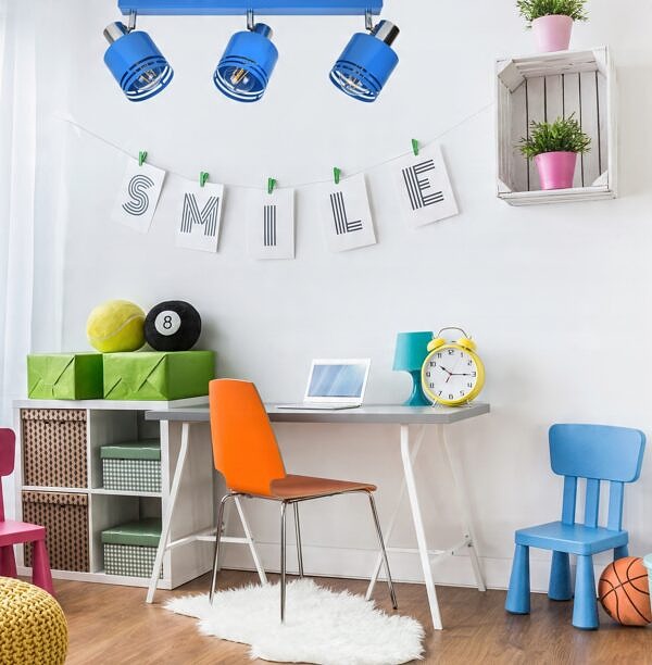 Lampa Sufitowa Żyrandol Plafon E27 Ruchome Klosze dla dzieci młodzieży - obrazek 2