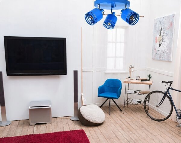 Lampa Sufitowa Żyrandol Plafon Reflektor E27 ruchomy dla dzieci młodzieży - obrazek 5