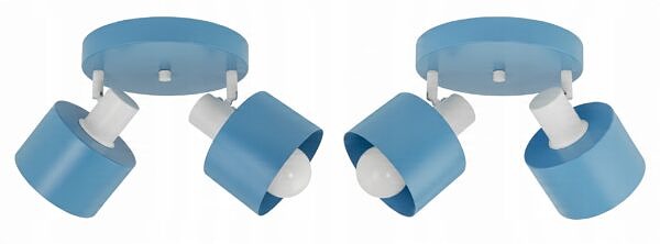 Niebieska Błękitna lampa dla chłopca dziewczynki do pokoju ruchoma Led E27 - obrazek 4