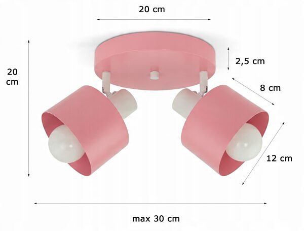 Oświetlenie lampa żyrandol na sufit dla dziewczynki ruchoma E27 do sypialni - obrazek 4