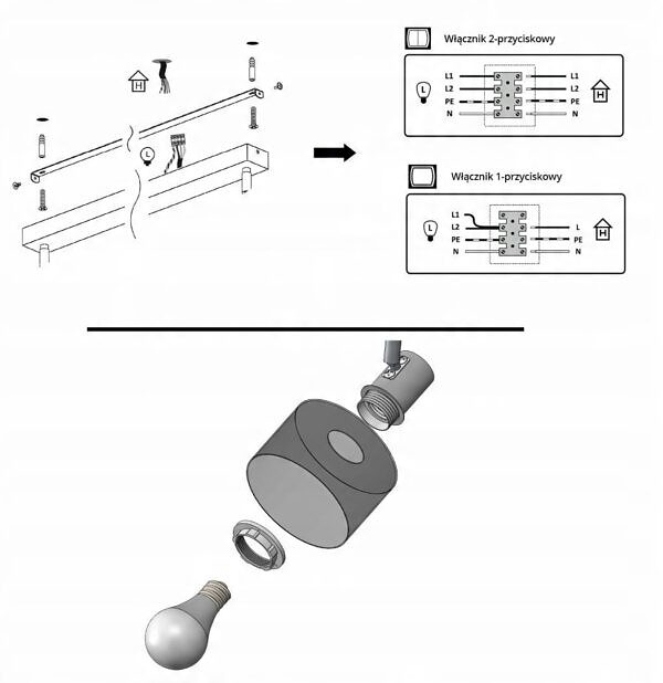 Lampa oświetlenie sufitowa dla chłopca dziewczynki do sypialni ruchoma spot - obrazek 6