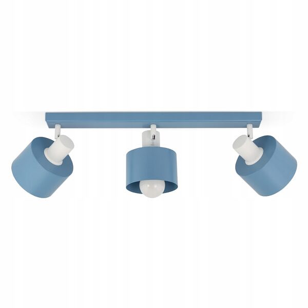 Regulowana lampa sufitowa loft NIEBIESKA E27 dla chłopca dziewczynki blue - obrazek 8