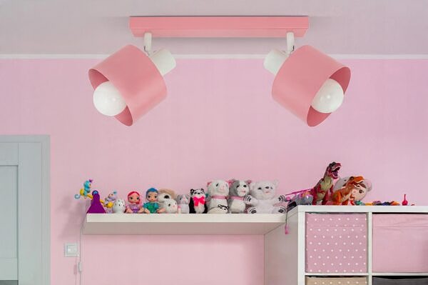 Nowoczesna lampa do pokoju dziecięcego młodzieżowego sypialni różowa LOFT - obrazek 3