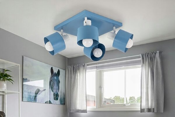 LAMPA SPOT OŚWIETLENIE NIEBIESKA DLA DZIECI MŁODZIEŻY SYPIALNIA POKÓJ LED - obrazek 6
