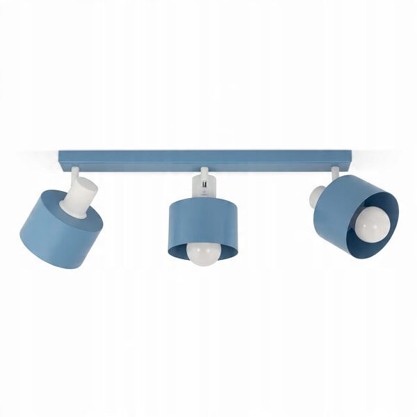 Regulowana lampa sufitowa loft NIEBIESKA E27 dla chłopca dziewczynki blue - obrazek 7