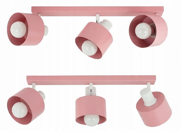 Lampa sufitowa różowa oświetlenie żyrandol dla dziewczynki ruchoma E27 - obrazek 11