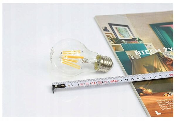 ŻARÓWKA OZDOBNA LED E27 8W FILAMENT Edison 4000K - obrazek 2